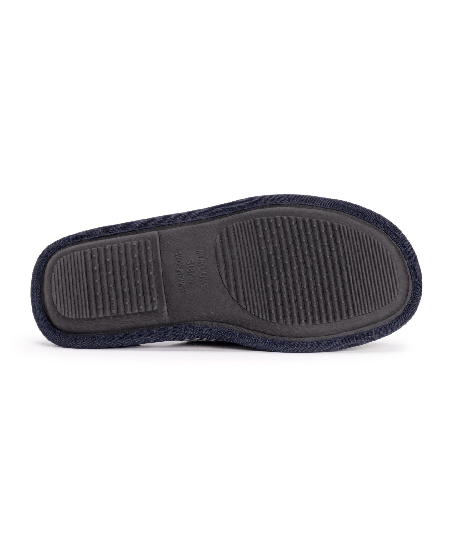 Мужские тапочки MUK LUKS Gavin Scuff Slippers, цвет: Тёмный сапфировый — фото 7