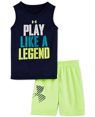 Under Armour Baby Boys' 2-Pc. Play Like A Legend Tank & Shorts Set ...