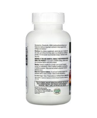 Glucosamine & Chondroitin Plus Hyaluronic Acid + MSM - 120 Tablets