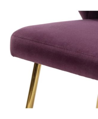 Set of 2  Polyester Velvet Modern Design, Upholstered  Milia Dining Chair