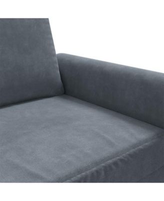 3-Seater Sofa Dark Gray 70.9" Velvet