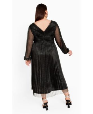 Women's Plus Size Pleated Plisse Dress