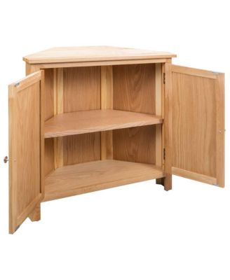 Corner Cabinet Brown Solid oak and MDF with oak veneer