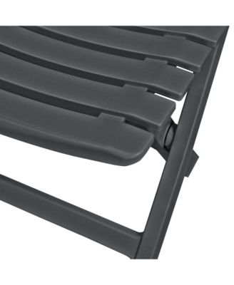 Garden Bistro Set Anthracite Plastic Compact Foldable