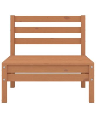 Garden Lounge Set Honey brown Solid pinewood Medium Modular