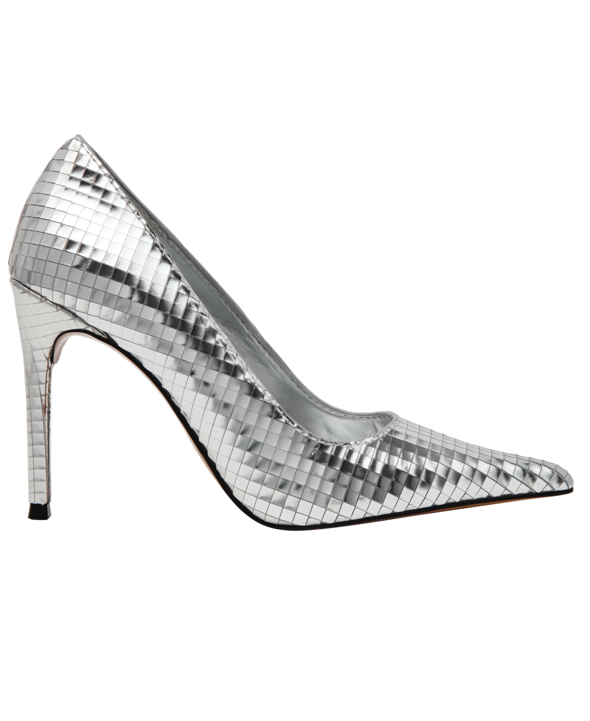 Steve Madden Noir Pointed Toe Pump In Silver