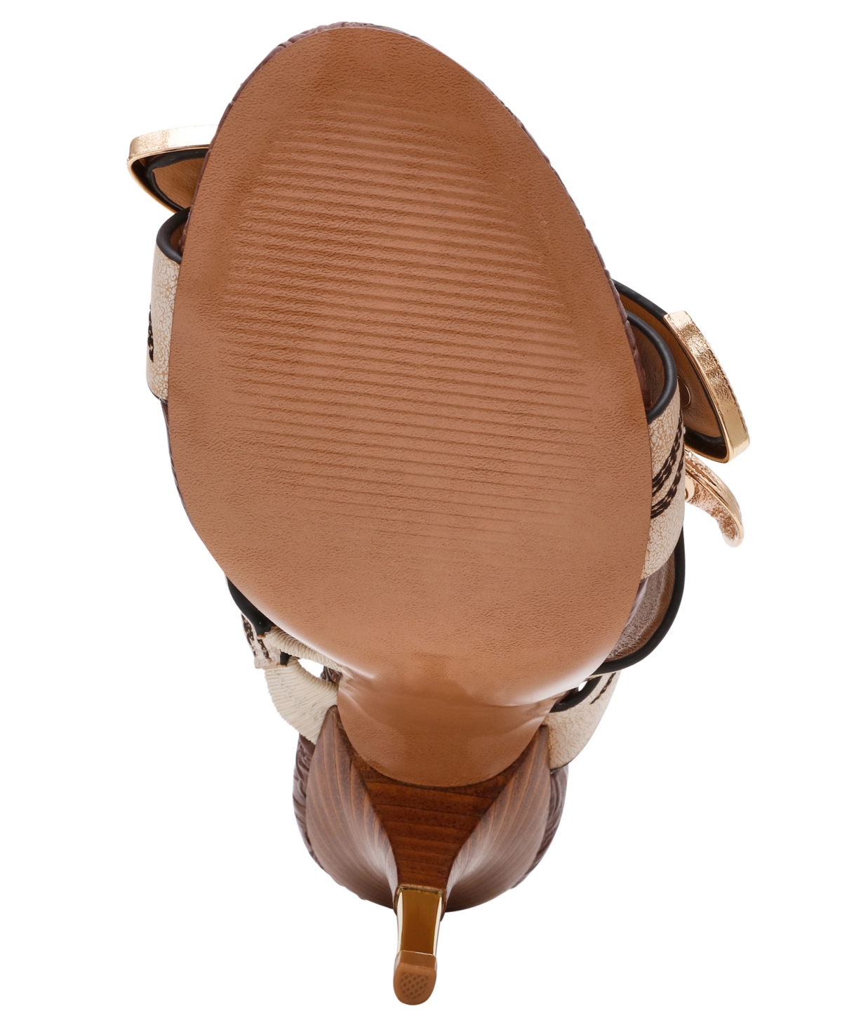 Steve Madden Women's Farra Strappy Western Buckled High-heel Dress Mules In Neutral