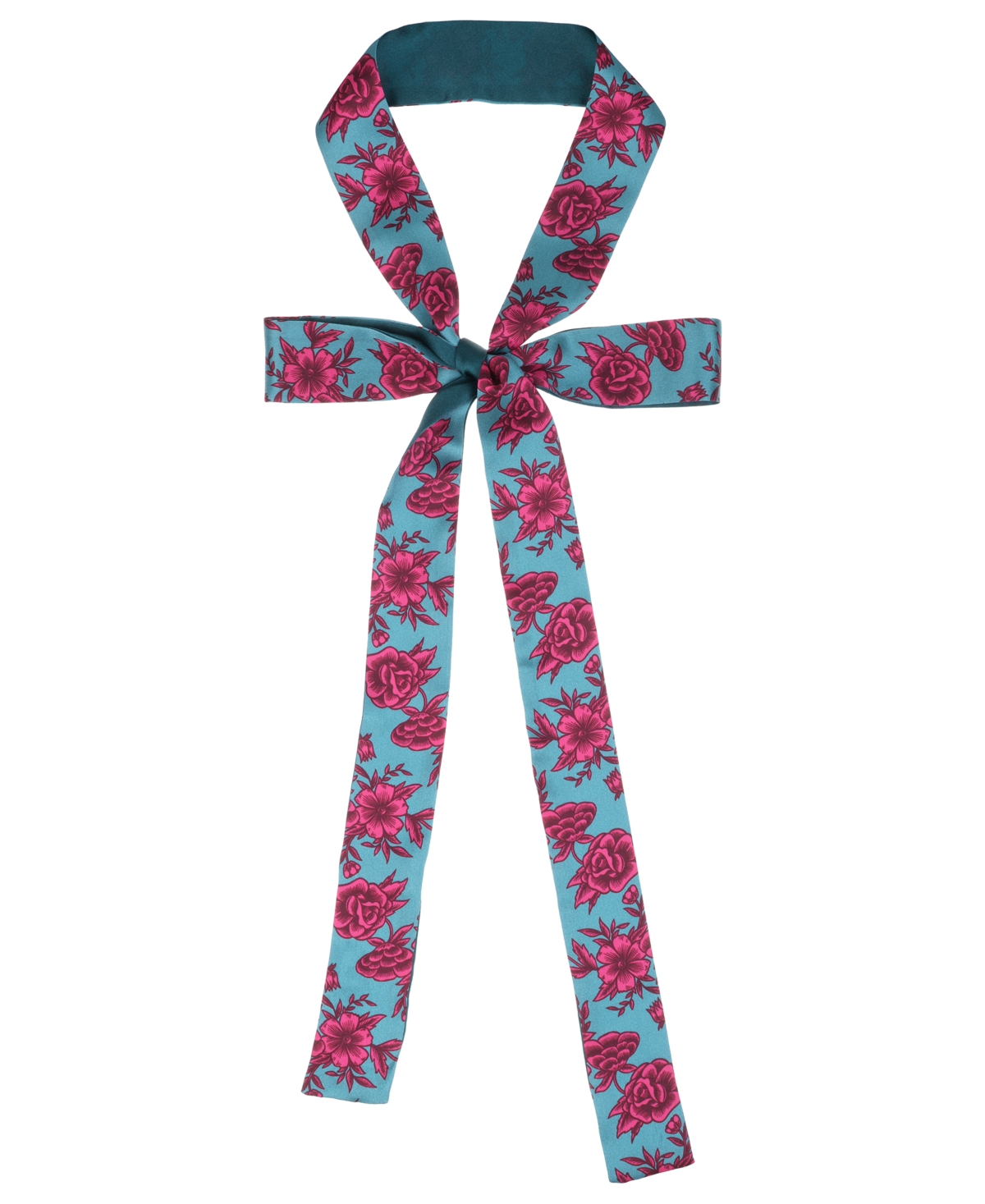 Bespoke Fashion Women's Lucinda Floral Ribbon Scarf In Blue