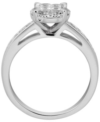 Diamond Halo Bridal Set (1 ct. t.w.) in 14k White Gold