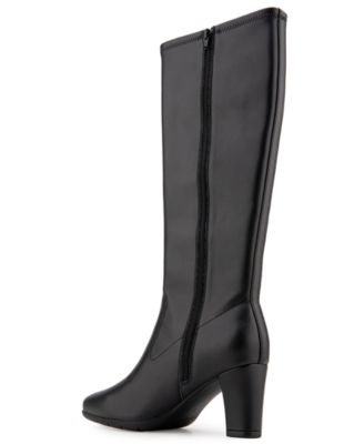Women's Clover Block Heel Tall Boots