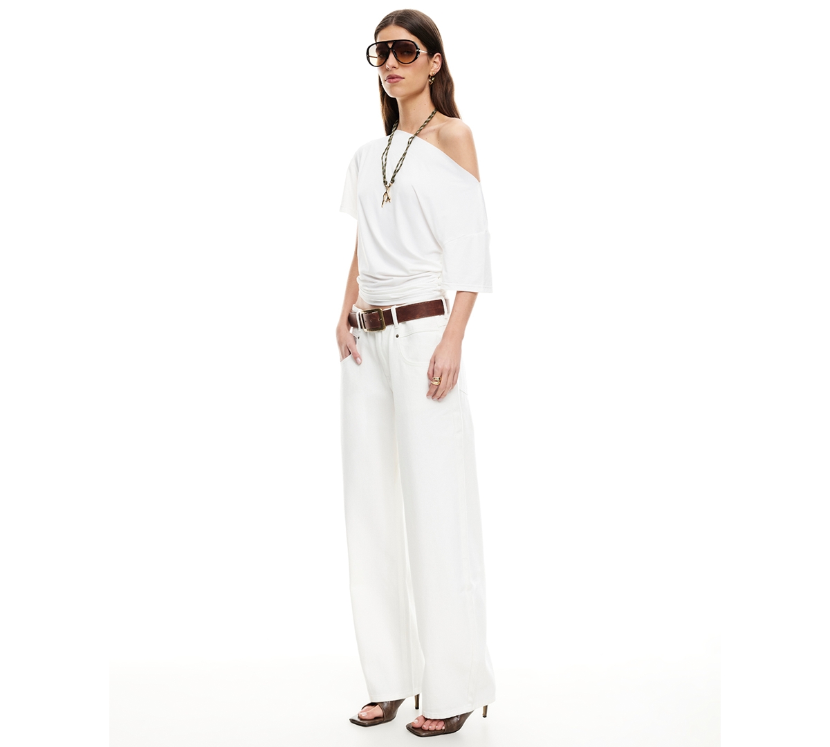 Lioness Women's Wildlands Off-the-shoulder Pull-on Top In White