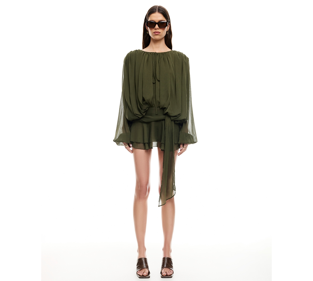 Lioness Women's Elements Back Button Mini Dress In Green