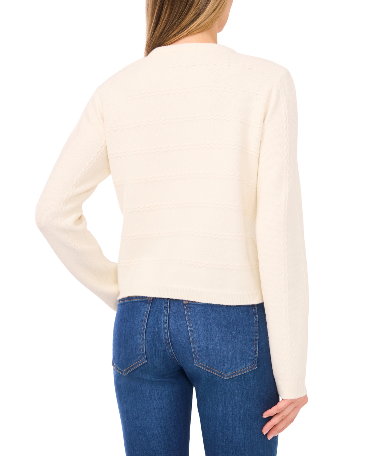 Cece Women's Tie Scarf Long-sleeve Cardigan Sweater In Neutral