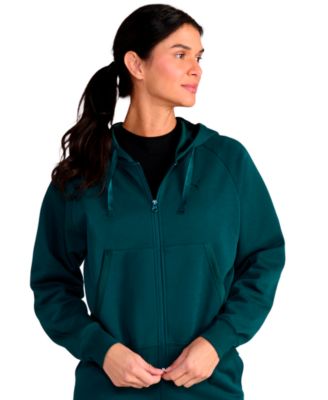 Women's Elevated Satin Full-Zip Fleece Hoodie