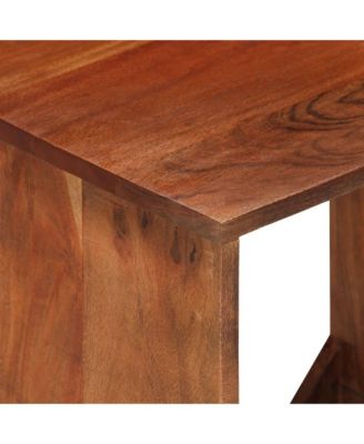 Wall Shelf 15.7"x11.8"x15.7" Solid Acacia Wood