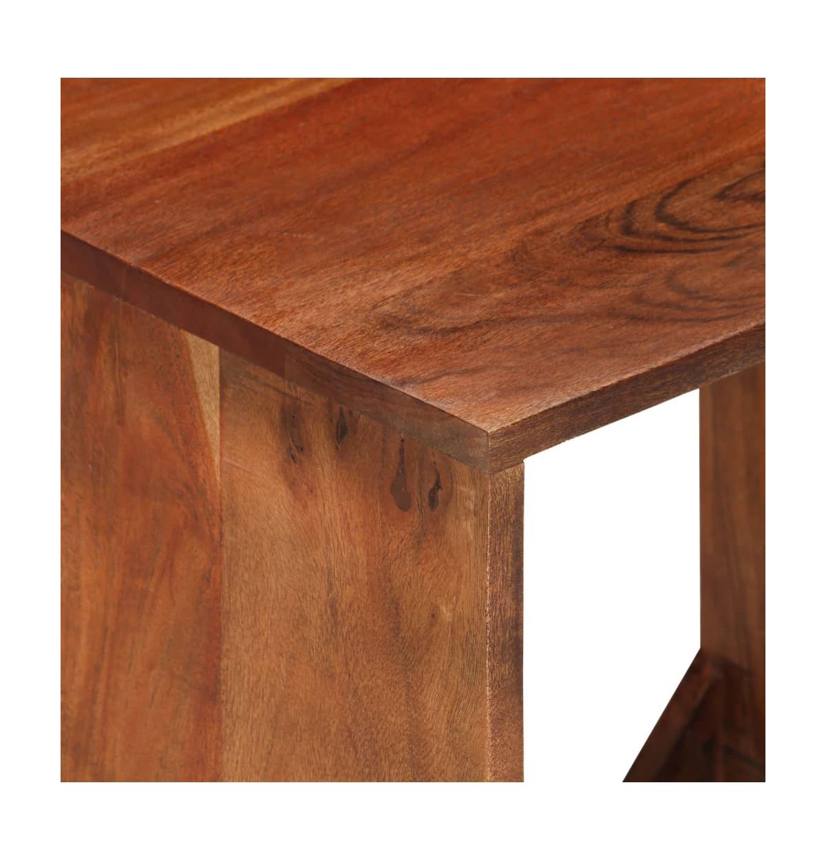 Wall Shelf 15.7"x11.8"x15.7" Solid Acacia Wood