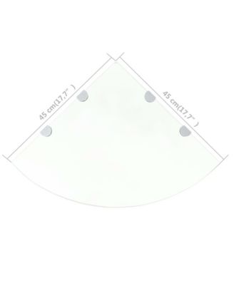 Corner Shelf Clear Tempered glass Medium Corner Shelf