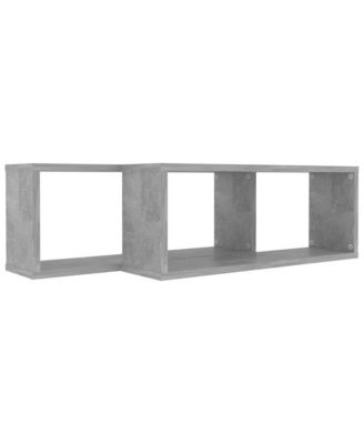 Wall Cube Shelves 2 pcs 23.6"x5.9"x9.1" Engineered Wood