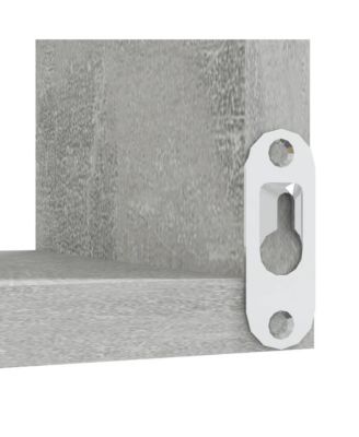 Wall Corner Shelf Concrete Grey Engineered Wood 15.7x15.7x19.7 in