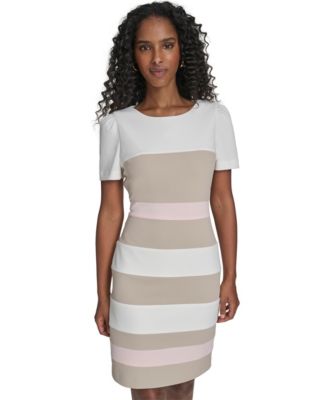Women's Colorblocked Scuba-Crepe Dress