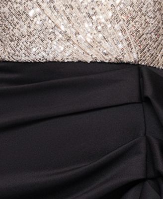 Women's V-Neck Sequin Long Dress