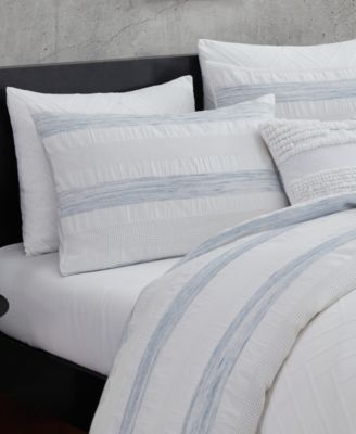 Waffle Stripe 3-Pc. Duvet Cover Set, Full/Queen