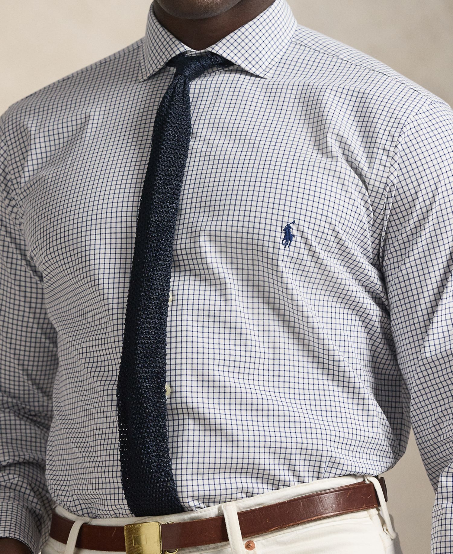 Men's Big & Tall Plaid Stretch Poplin Shirt