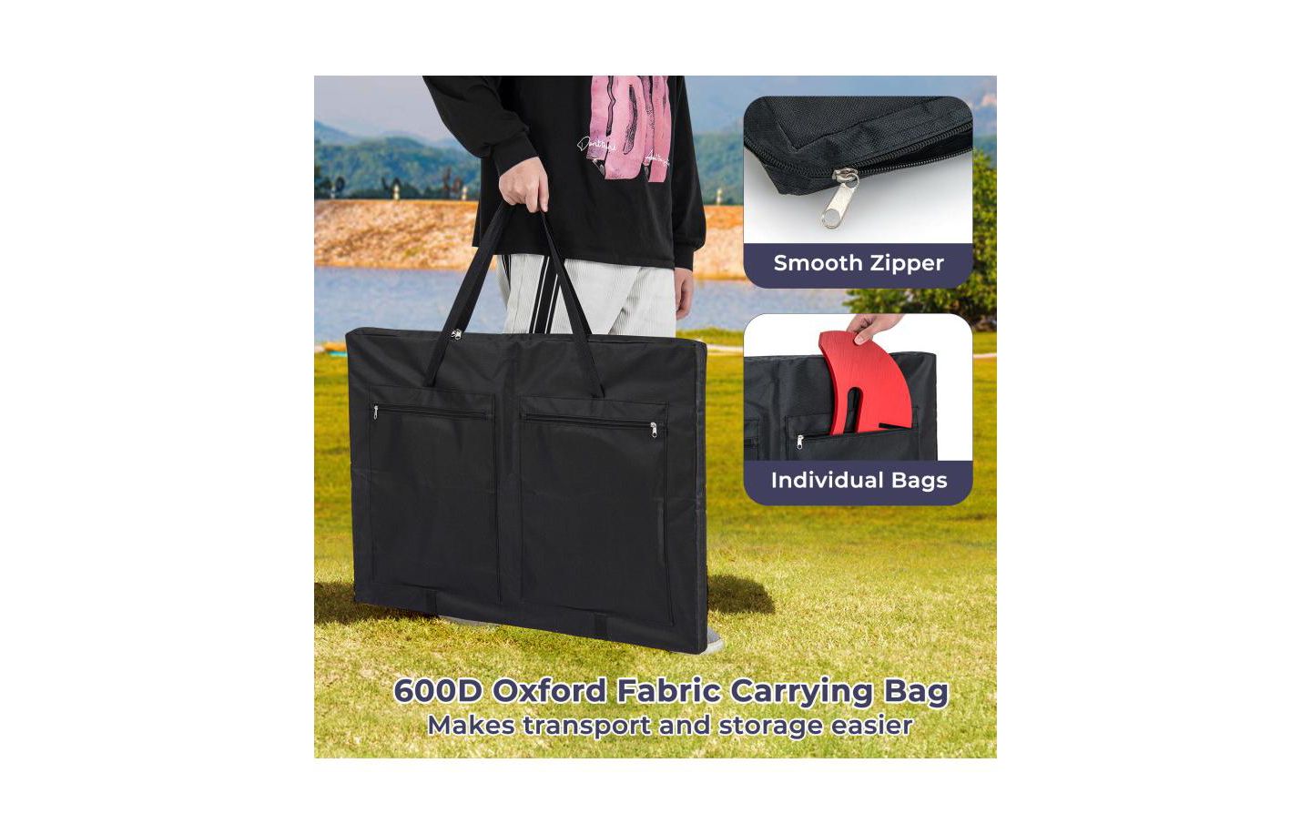 Детские игрушки Boyel Living Giant 4-in-a-row Game Set Wooden Jumbo 4-to-Score Game with Carrying Bag, цвет: Синий — фото 6