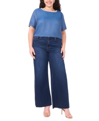 Plus Size Short-Sleeve Crewneck Top