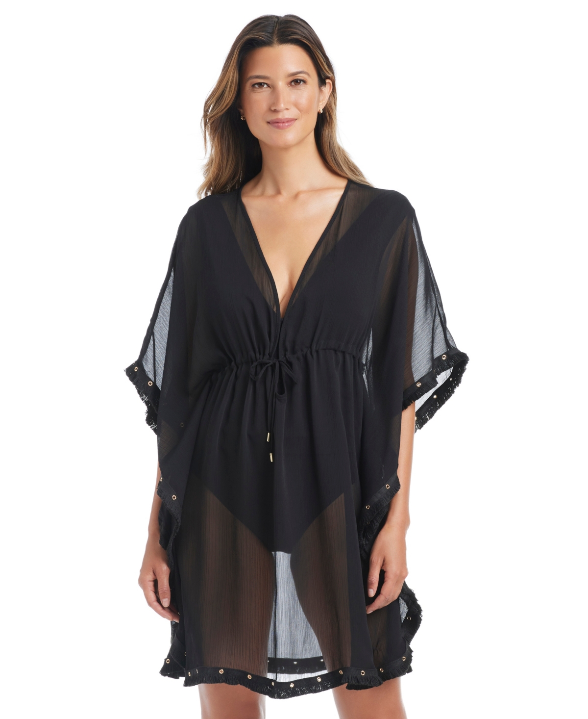 Bleu by Rod Beattie Women's V-Neck Caftan Swim Cover-Up