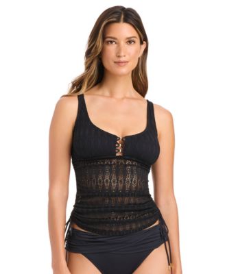Bleu by Rod Beattie - Women's Sunkissed Crochet Over-The-Shoulder Tankini