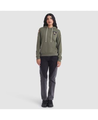 Women's Olive Minnesota Vikings 2025 Salute to Service Sideline Standard Issue Dri-FIT Hoodie