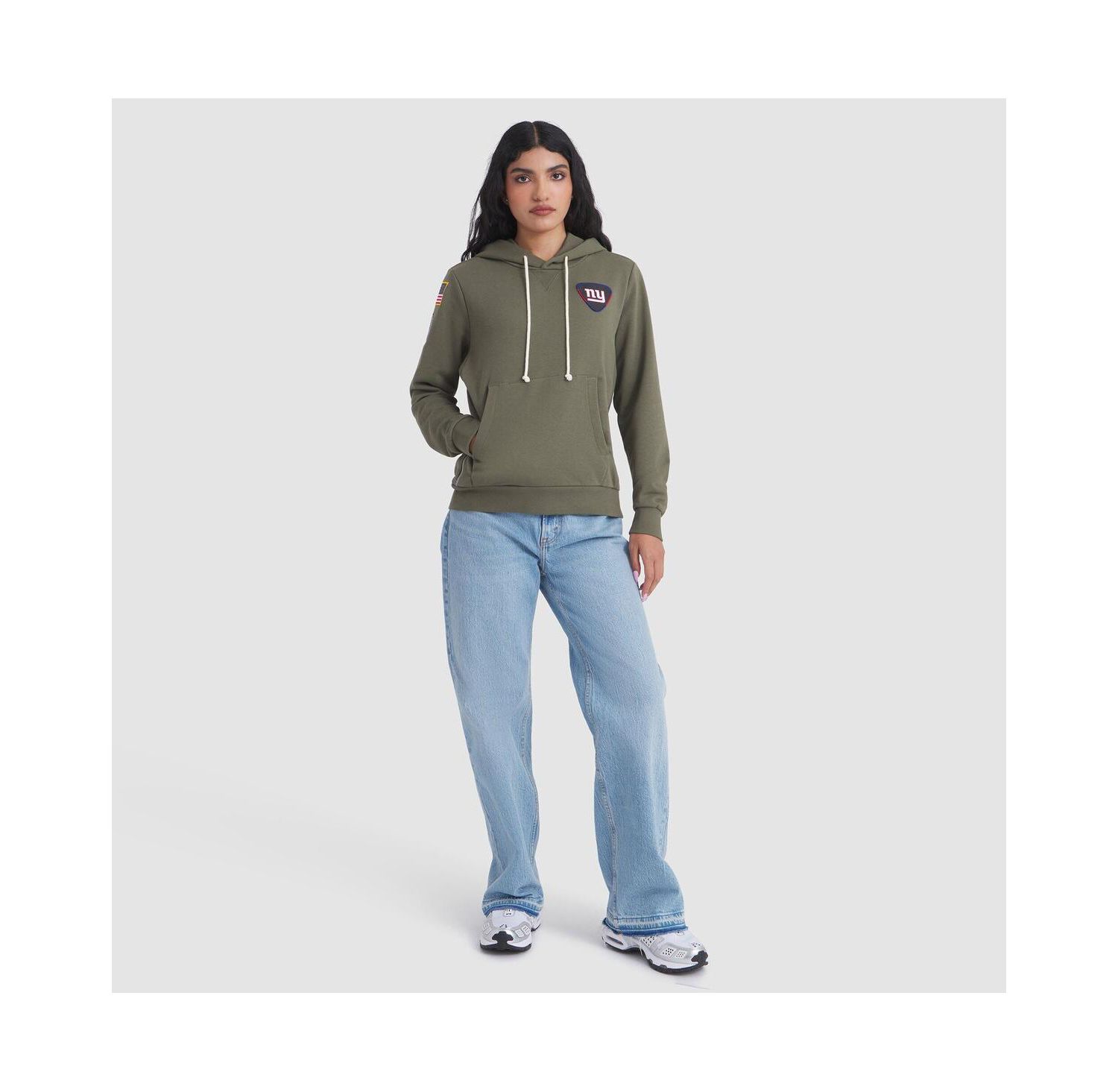 Women's Olive New York Giants 2025 Salute to Service Sideline Standard Issue Dri-FIT Hoodie