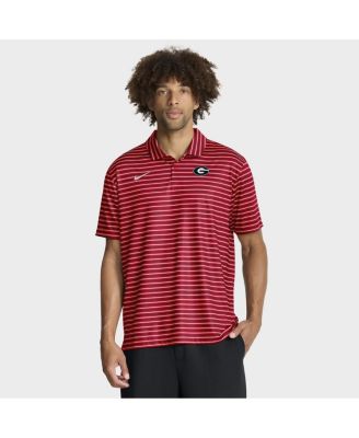 Men's Red Georgia Bulldogs 2025 Coaches Premium Tour Stripe Dri-FIT Polo Shirt