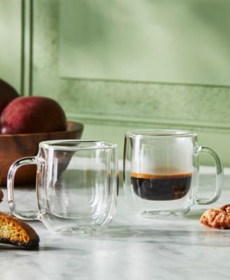 Sorrento Plus Espresso Glass Mugs, Set of 2