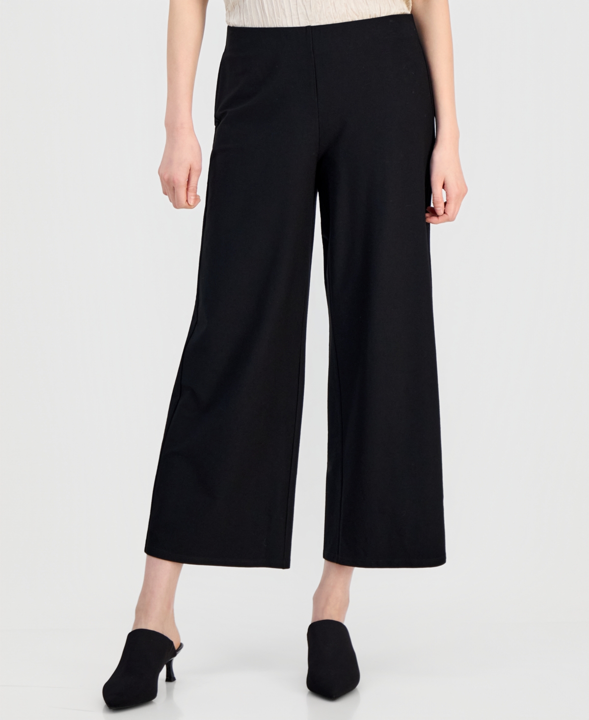 Eileen Fisher Women's Cotton Terry Wide Ankle Pants