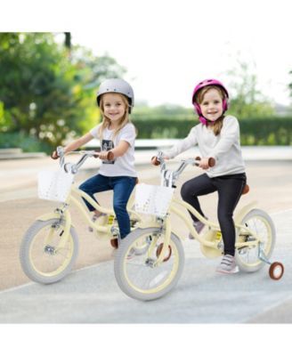 18 Inch Kids Bike Adjustable with Training Wheels Ages 3-8 Years Olds-18 inches