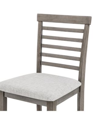 5-Piece Counter Height Dining Table and Chairs Set, Bar Table with Upholstered Stools for Kitchen or Apartment