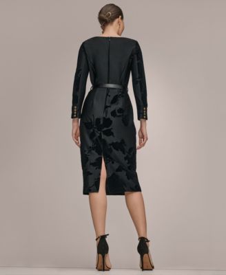 Women's Embossed Boat Neck Dress