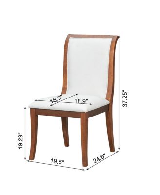 3-Piece Round Dining Table Set, 39.4" Solid Wood Table with Inlaid Top and 2 Upholstered Chairs for Kitchen