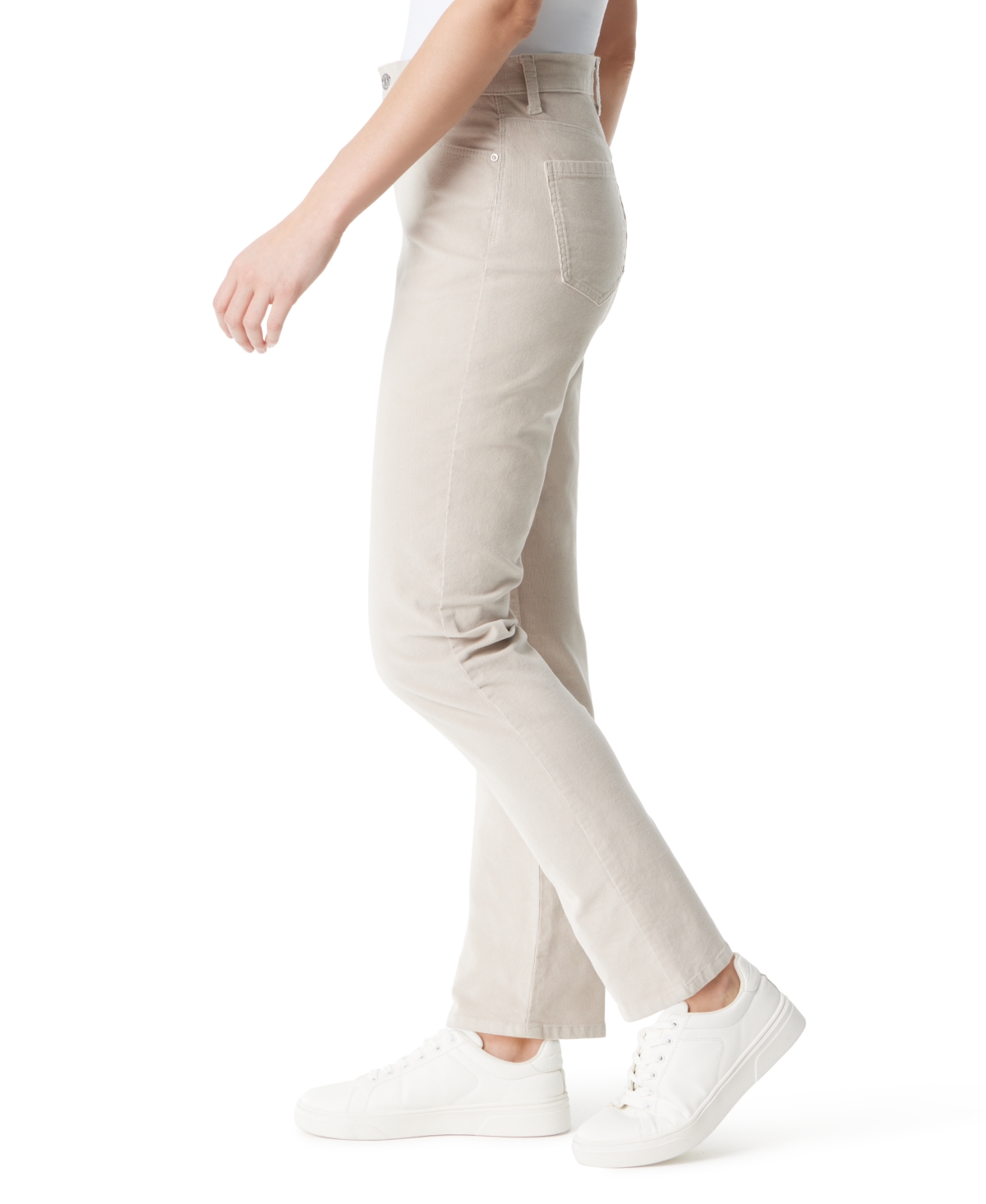 Gloria Vanderbilt Women's Amanda Cord Casual Pants, In Regular & Short In Metallic