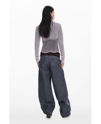 Women's Striped textured sweater