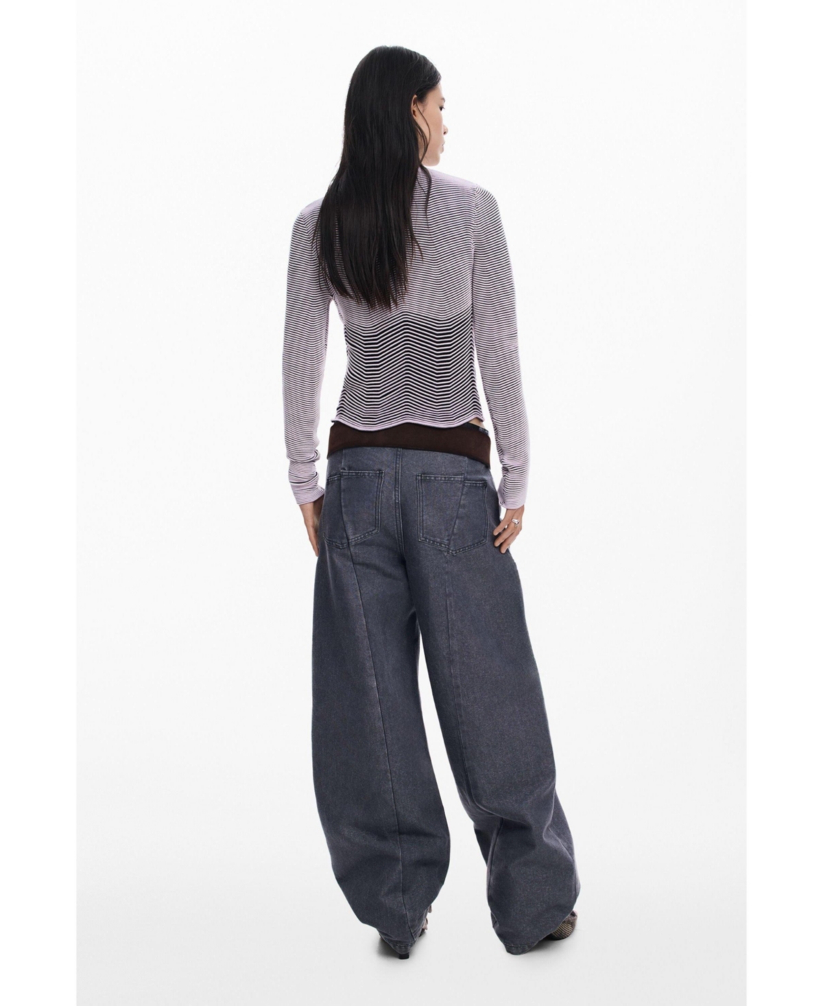 Desigual Women's Striped textured sweater