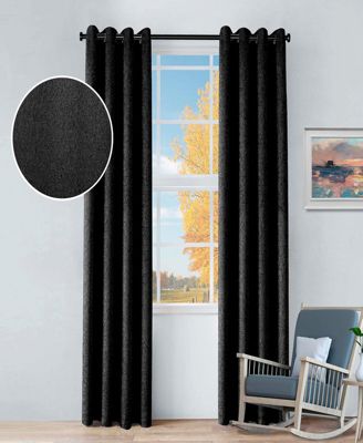 Senna Textured Room Darkening Grommet Curtain Set of 2 Panels