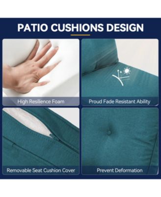 22 in. x 25 in. 4-Piece CushionGuard Deep Seating Outdoor Lounge Chair Replacement Cushions