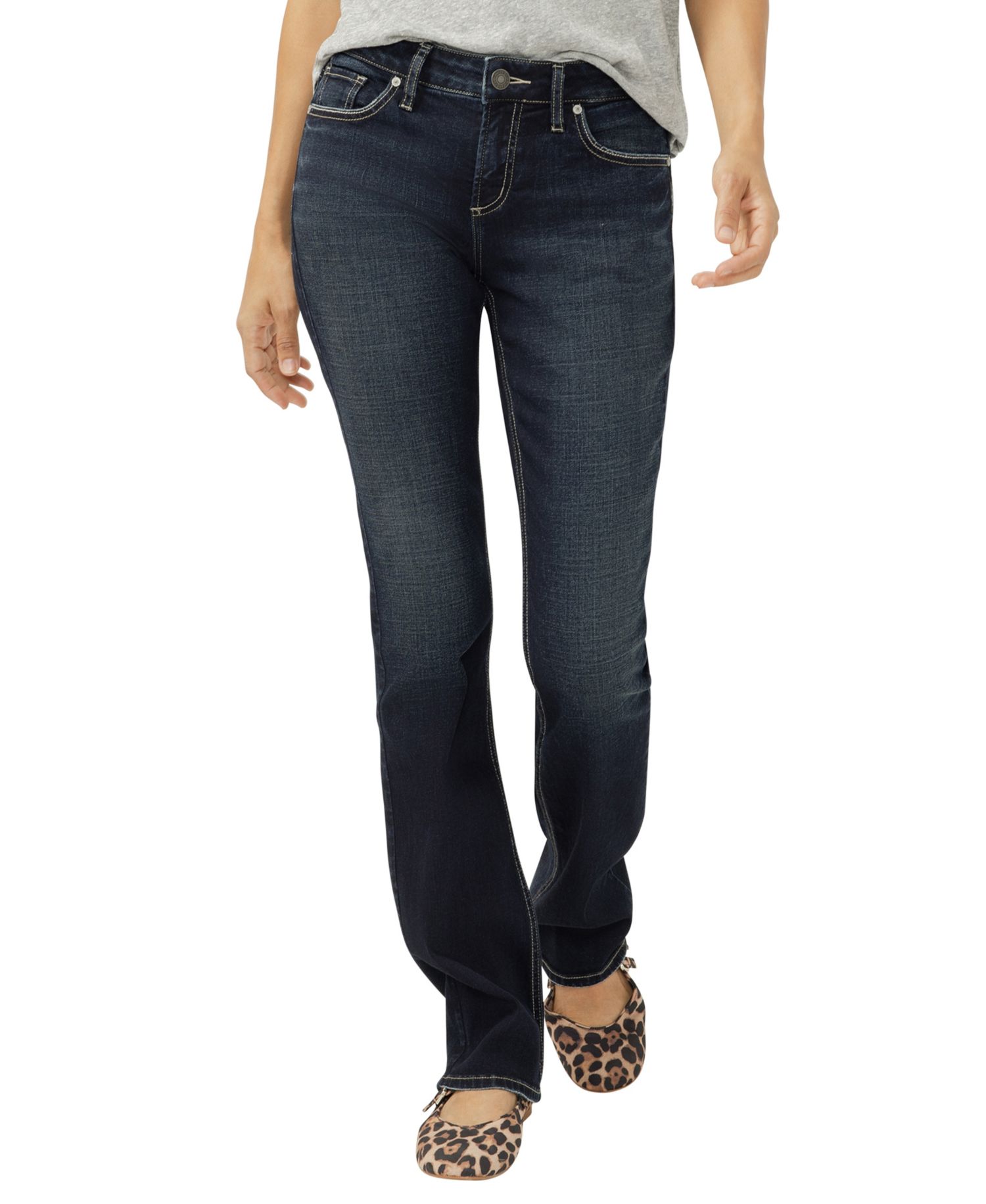 Women's Elyse Mid Rise Comfort Fit Slim Bootcut Jeans