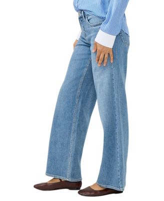 Women's Suki Mid Rise Curvy Fit Wide Leg Jeans