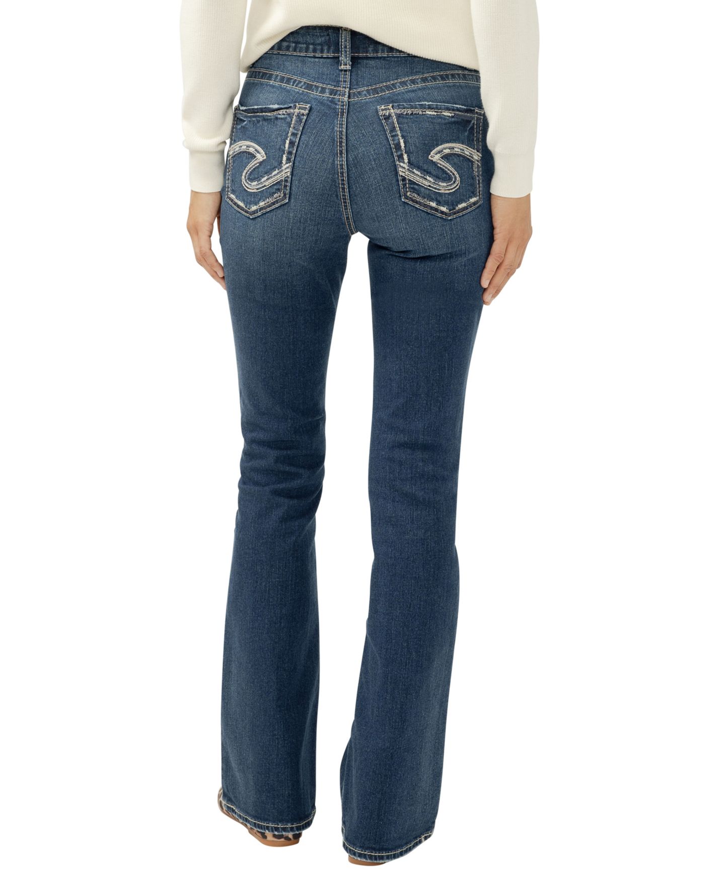Женские джинсы Silver Jeans Co. Avery High Rise Curvy Fit Bootcut, цвет: Berkeley — фото 4