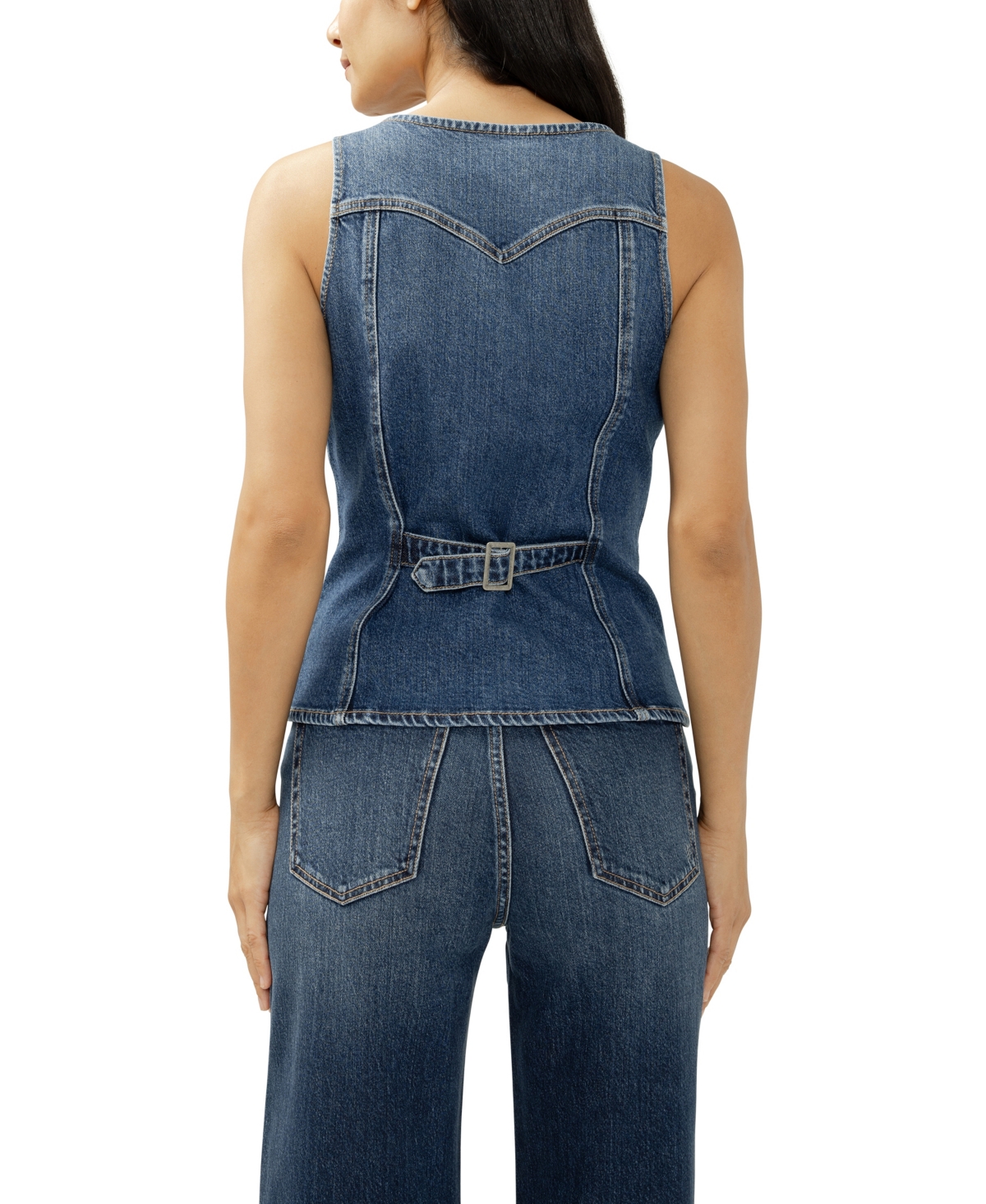 Silver Jeans Co. Women's Long Denim Vest