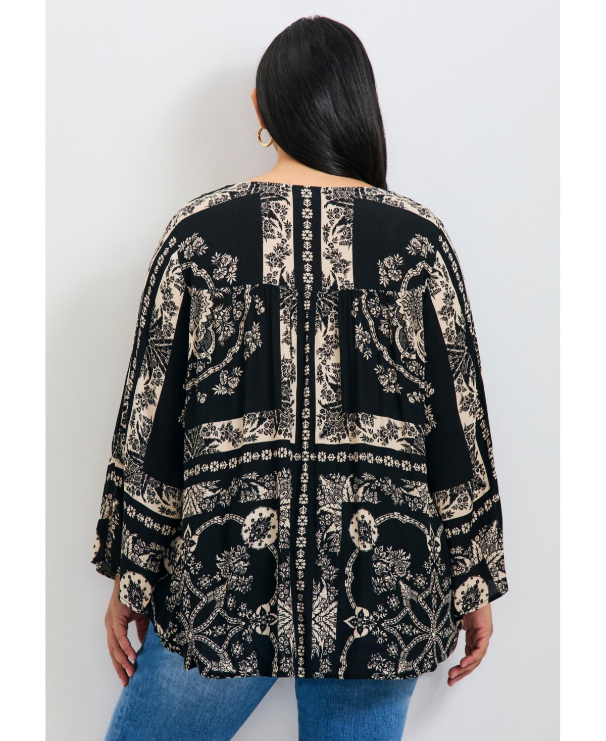 Avenue Women's Maddison Scarf Print Top